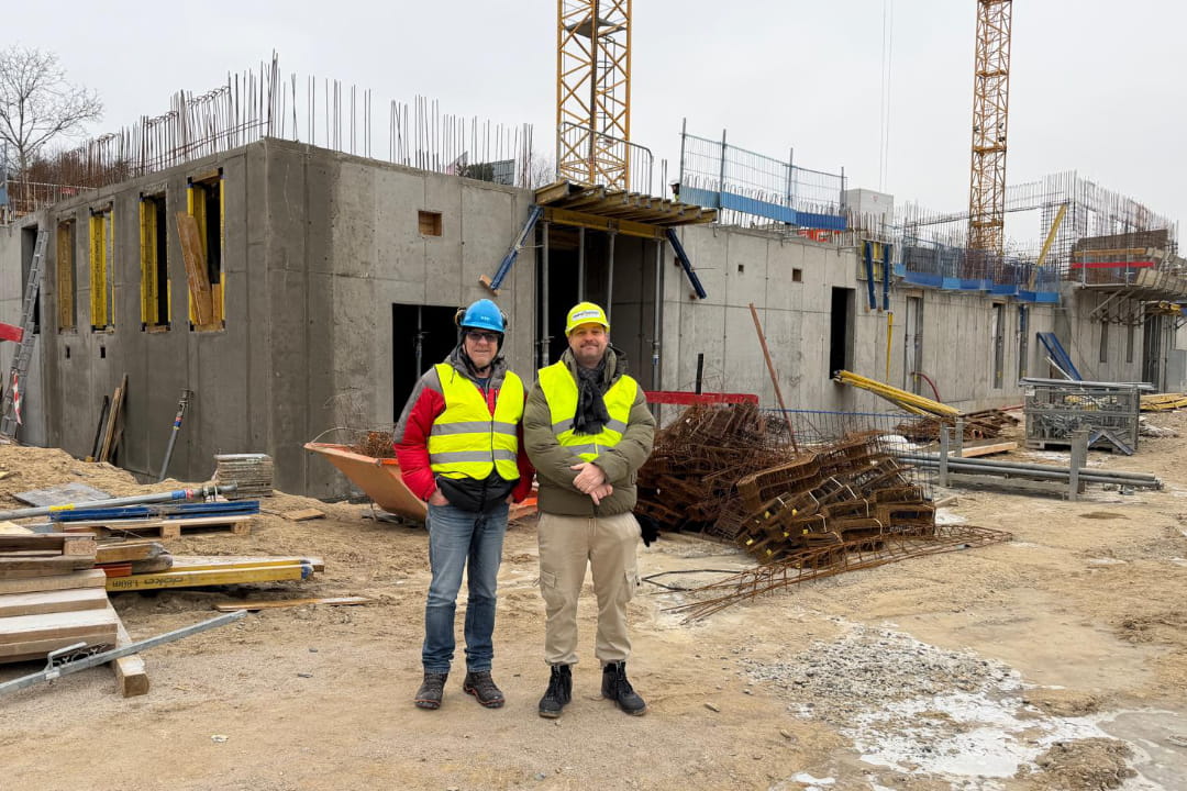 Kontrolní den na stavbě bytů RANTA Barrandov, Praha 5 – leden 2026. P1