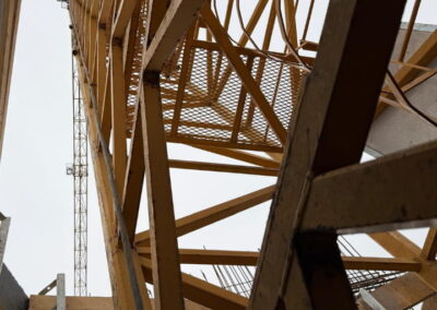 Jeřáb Leden stavba Barandov Ranta Praha